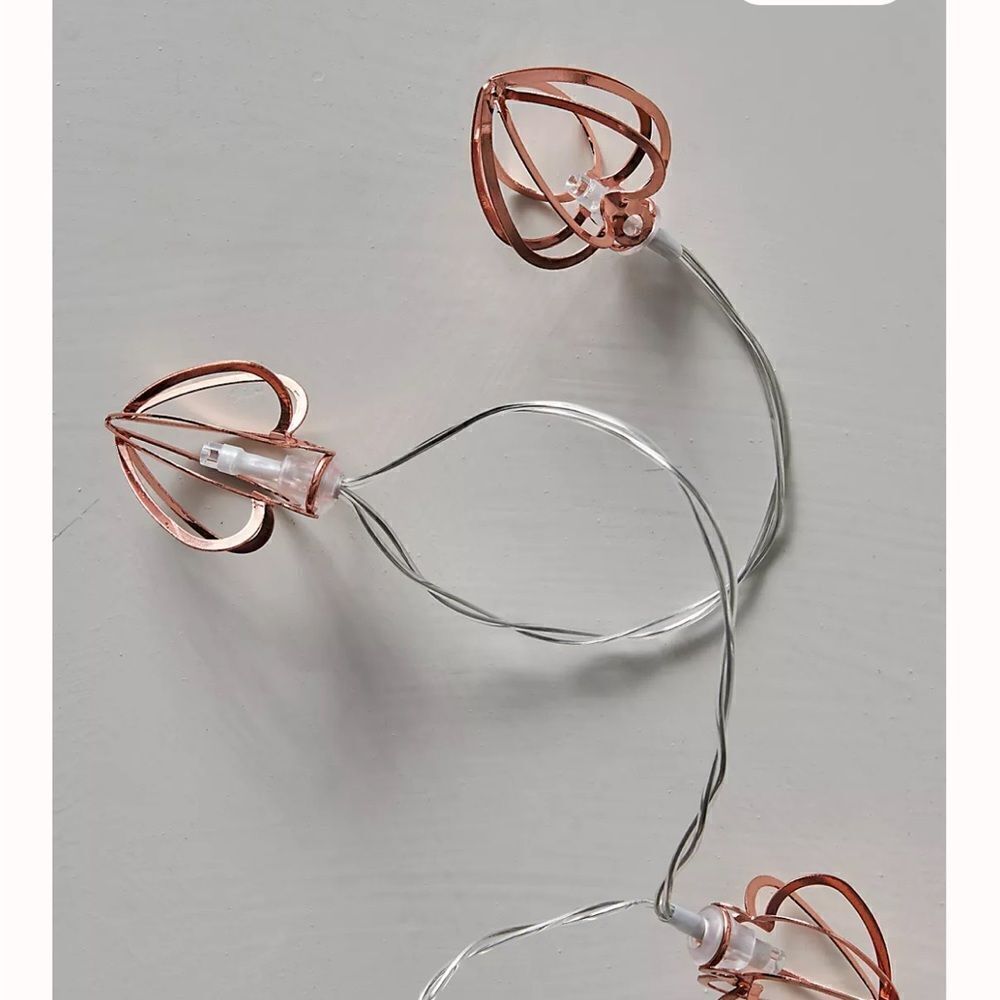 Free People Ariana Ost Metal Heart Battery Lights